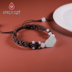 Vòng thắt dây tỳ hưu đá cẩm thạch 20x12mm