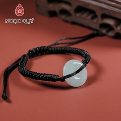 Vòng thắt dây đồng điếu cẩm thạch A - Đồng điếu phí thúy type A chấp nếp mịn 18mm