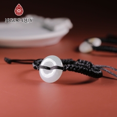 Vòng thắt dây đồng điếu cẩm thạch A - Đồng điếu phí thúy type A chấp nếp mịn 18mm