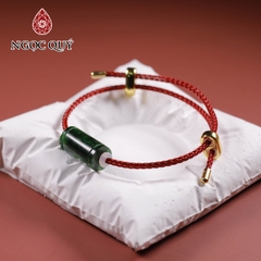 Vòng tay dây thép lu thống đá cẩm thạch sơn thủy 9x18mm