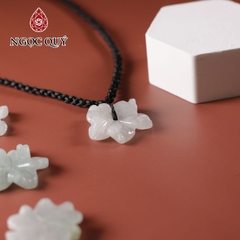 Mặt dây chuyền hoa 5 cánh đá cẩm thạch type A 19mm