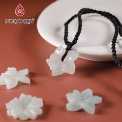 Mặt dây chuyền hoa 5 cánh đá cẩm thạch type A 19mm