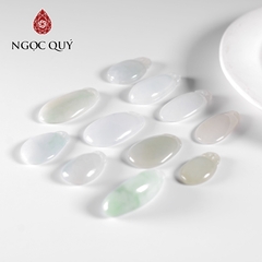 Mặt dây chuyền hạt đậu đá cẩm thạch type A 21x10mm