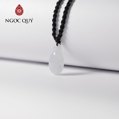 Mặt dây chuyền hạt đậu đá cẩm thạch type A 21x10mm