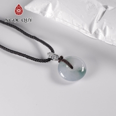 Mặt đồng điếu cẩm thạch cẩm thạch A - phỉ thúy type A chất nếp băng hoa bay 16mm