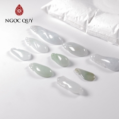 Mặt hình chiếc lá đá cẩm thạch type A 22x8mm