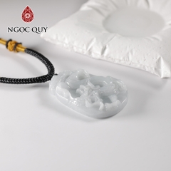 Mặt đá cẩm thạch khắc rồng 44x29mm