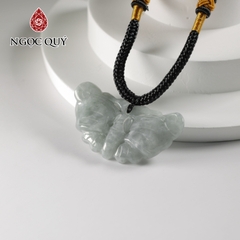 Mặt dây chuyền bướm đá cẩm thạch 24x44mm