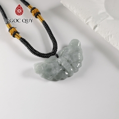 Mặt dây chuyền bướm đá cẩm thạch 24x44mm