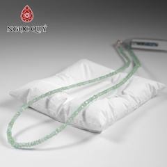 Chuỗi cổ đá ngọc lục bảo kèm kiểm định Liulab hạt 3mm