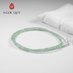 Chuỗi cổ đá ngọc lục bảo kèm kiểm định Liulab hạt 3mm