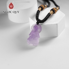 Mặt dây chuyền phật bà thạch anh tím 25x13mm