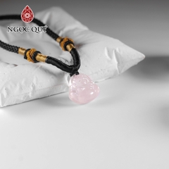 Mặt dây chuyền phật di lặc thạch anh hồng