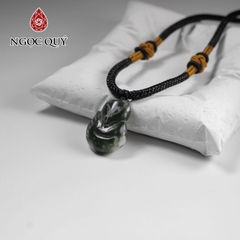 Mặt dây chuyền hồ ly đá ngọc bích nephrite
