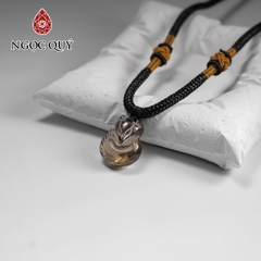 Mặt dây chuyền hồ ly đá thạch anh khói