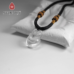 Mặt dây chuyền hồ ly đá thạch anh trắng