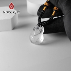 Mặt dây chuyền hồ ly đá thạch anh trắng