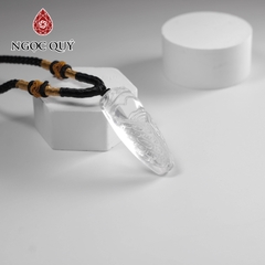 Mặt dây chuyền ngọc thiền đá thạch anh trắng