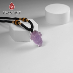Mặt dây chuyền thiềm thừ đá thạch anh tím 16x23mm