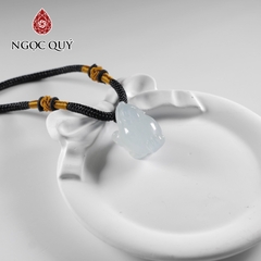 Mặt dây chuyền kim quy đá thạch anh xanh 17x25mm