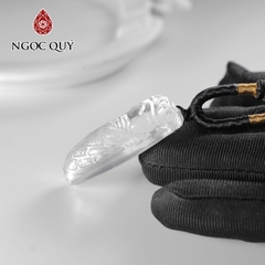 Mặt dây chuyền ngọc thiền đá thạch anh trắng