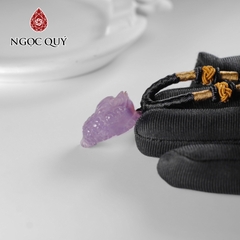 Mặt dây chuyền thiềm thừ đá thạch anh tím 16x23mm