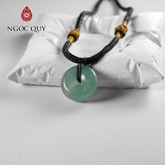 Mặt dây chuyền đồng điếu đá thạch anh dâu xanh
