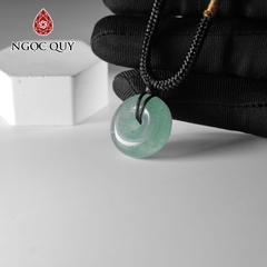 Mặt dây chuyền đồng điếu đá thạch anh dâu xanh