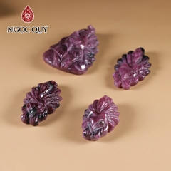 Mặt dây chuyền hồ ly đá ruby Nam Phi