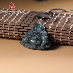 Mặt dây chuyền phật Di Lặc cẩm thạch lam ngọc