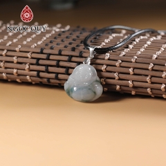 Mặt dây chuyền phật di lặc cẩm thạch hoa bay type A 21x21mm