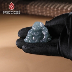 Mặt dây chuyền phật Di Lặc cẩm thạch lam ngọc