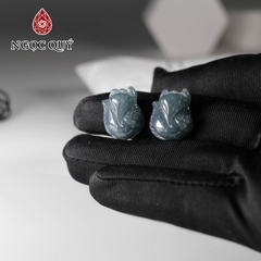 Mặt dây chuyền hồ ly đá cẩm thạch lam ngọc