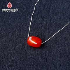 Dây chuyền bạc lu thống mã não đỏ 17x13mm