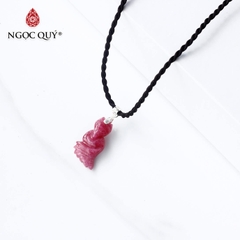 Mặt dây chuyền hồ ly 9 đuôi đá ruby 22mm