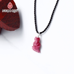 Mặt dây chuyền hồ ly 9 đuôi đá ruby 22mm