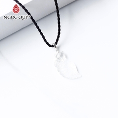 Mặt dây chuyền hồ ly 9 đuôi đá thạch anh trắng