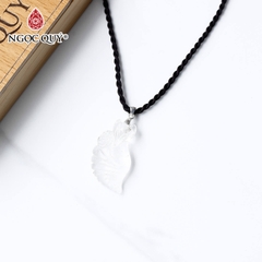 Mặt dây chuyền hồ ly 9 đuôi đá thạch anh trắng