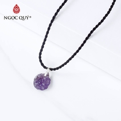 Mặt dây chuyền hoa mẫu đơn thạch anh tím