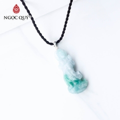 Mặt dây chuyền phát đá quan âm cẩm thạch phỉ thúy