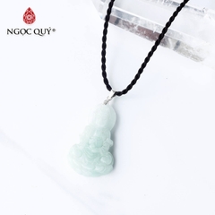 Mặt dây chuyền lu thống đá cẩm thạch phỉ thúy 11x8mm tặng dây bạc