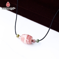 Dây chuyền mắt lu thông đá đào hoa