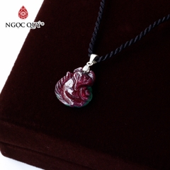Mặt dây chuyền hồ ly 9 đuôi ruby nam phi