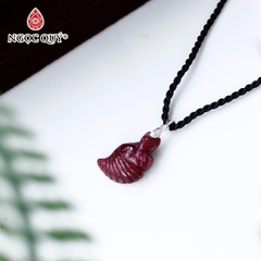Mặt dây chuyền hồ ly 9 đuôi ruby nam phi