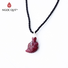 Mặt dây chuyền hồ ly 9 đuôi ruby nam phi