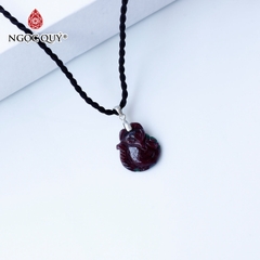 Mặt dây chuyền hồ ly 9 đuôi ruby 18x16mm
