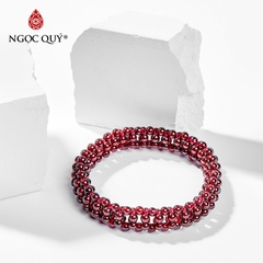 Vòng tay phong thủy kết đá garnet mini 4mm