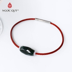 Vòng dây thép lu thống ngọc bích 10x17mm