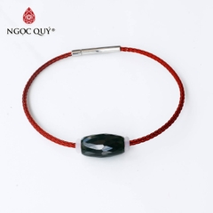 Vòng dây thép lu thống ngọc bích 10x17mm