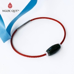 Vòng dây thép lu thống ngọc bích 10x17mm